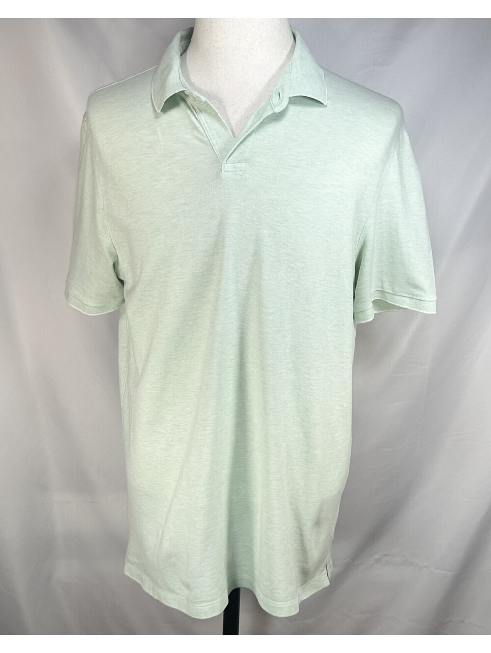 Banana Republic 1/4 Button Performance Pique Polo Green L